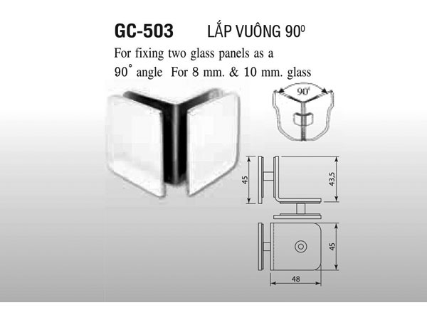 Kẹp kính 90 VVP GC - 503